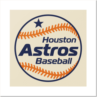 Astros Retro 80s Ball Posters and Art